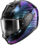 SHARK, Integraler Motorradhelm RIDILL 2 REPTAIA Black Violet Glitter KVX, L