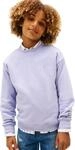 Tommy Hilfiger Kinder Unisex Sweatshirt Corp C-Neck mit Rippstrick-Saum, Violett