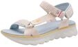 Tamaris Damen Heeled Sandals Textil, beige, 37 EU
