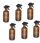 Relaxdays Spr&uuml;hflasche Glas, 21 x 9.5 x 7.5 cm, Braun, Schwarz