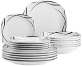 M&Auml;SER Serie Decora, Teller Set f&uuml;r 6 Personen, 18-teiliges Essgeschirr in...