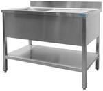 Saro Sp&uuml;ltisch mit 1 Becken, links - 700 mm Tiefe, 1200mm