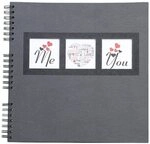 Exacompta 16215E ME & YOU Spiral-Fotoalbum 360 Fotos 60 schwarze Seiten Format 32 x