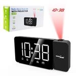 GreenBlue GB172 Digitaler Radiowecker mit Zeitprojektor, Gro&szlig;es LED-Display,