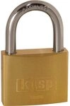 Kasp K12050SD Vorh&auml;ngeschloss, Messing, 50 mm, Edelstahlb&uuml;gel - Serie 120,...