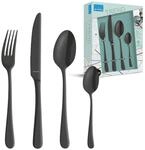 AMEFA AUSTIN Besteck Set 4 Personen (schwarz) | 16-teilig | Besteck Set schwarz...