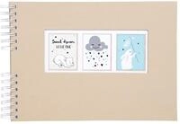 EXACOMPTA Scrapbooking-Set, Fotoalbum mit Spiralbindung, 50 Seiten wei&szlig;, 32x22...
