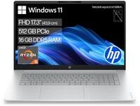 HP OmniBook 3 Laptop, 17,3" FHD IPS, AMD Ryzen 5, 16GB RAM, 512GB SSD 