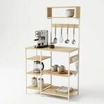 Relaxdays K&uuml;chenregal mit Steckdose & USB, HBT: 151x82x40 cm,...