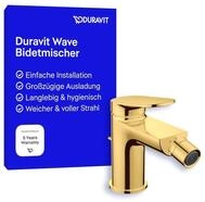 Duravit Wave Einhebel-Bidetarmatur (Auslauf H&ouml;he 85 mm), Bidetmischer mit