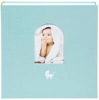 goldbuch 15 016 Babyalbum Cozy Nest Aqua, Erinnerungsalbum mit Fensterausschnitt,