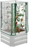 Outsunny Hochbeet Pflanzkasten mit Rankgitter Blumenkasten 53 x 53 x 90 cm