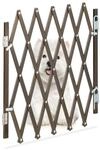 Relaxdays Hundeabsperrgitter, ausziehbar bis 96 cm, 48,5-60 cm hoch, Bambus,...