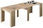 Habitdesign, ausziehbarer Konsolentisch, Esstisch f&uuml;r Wohnzimmer, Flur oder...