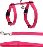 Flamingo Geschirr mit Leine Lomi Fuchsie &ndash; A: 22-36cm, B: 27-46cm, C: 110cm x 10mm
