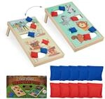 Relaxdays Cornhole Wurfspiel, 10 Bean Bags, Sackloch Spiel, HxBxT: 18 x 29 x 58...