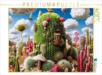 CALVENDO Puzzle Kaktushaube mit Vogelbesuch | 1000 Teile Lege-Gr&ouml;&szlig;e 64 x 48 cm