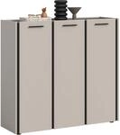 xonox.home &ndash; Schuhkommode Emil 113x106x37 cm in Kaschmir Melamin und schwarzen