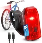 FISCHER Basic Fahrrad R&uuml;cklicht - LED Fahrradlicht hinten mit Akku - USB-C...