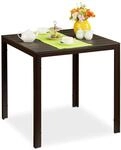 Relaxdays Gartentisch quadratisch, Holzoptik, 74,5x77,5x77,5cm, braun | Esstisch