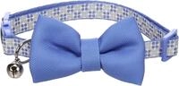 Flamingo Katzenhalsband mit Fliege Casi &ndash; Blau &ndash; 20-35 cm x 10 mm x 2 mm 