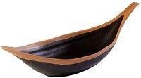 APS 84580 Blattschale CROCKER, 30,5 x 10 cm, H&ouml;he 7,5 cm, Melamin, braun mit