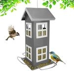 Relaxdays Vogelhaus, Metall, zum Aufh&auml;ngen, HxBxT: 26 x 12 x 12 cm, kleines