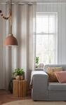Elbersdrucke &Ouml;senschal Lino 19 Dunkelbeige Taupe Blickdicht 255 x 140 cm...
