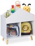 Relaxdays Kinderregal Haus, HxBxT: 64,5 x 60 x 30 cm, 6 F&auml;cher,...