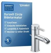 Duravit Circle Einhebel-Bidetmischer (Auslauf H&ouml;he 90 mm), Bidetarmatur mit