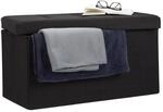 Relaxdays Faltbare Sitzbank XL, mit Stauraum, Sitzcube, Fu&szlig;ablage, Sitzw&uuml;rfel...