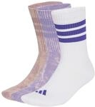 adidas Unisex 3 Stripes Cushioned Crew Stone Wash 3 Pair Pack Socks, magic