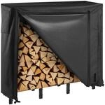 VEVOR Metall Kaminholzregal, 122x32x118 cm Brennholzregal, Kaminholzunterstand,...