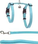 Flamingo Geschirr mit Leine Lomi Hellblau &ndash; A: 22-36cm, B: 27-46cm, C: 110cm x 10mm