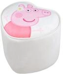 roba Pouf Coeur en Velours pour Chambre Enfant Peppa Pig - Tabouret Solide et...