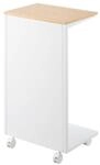 Yamazaki 1415 Tower Halbgeschlossener Beistelltisch mit Rollen und Holzablage,...