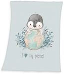 Herding Pinguin Microfaserflausch-Decke, 75x100 cm, 100% Polyester