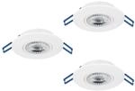 EGLO LED 3er-Set Einbauleuchten Zujar, Einbaustrahler, Deckenstrahler aus...