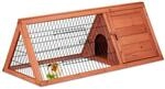 Relaxdays Hasenstall, Haus & Gehege, 2 T&uuml;ren, HBT: 41x110x49 cm, Kleiner...