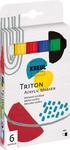 KREUL 17890 - Triton Acrylic Marker edge, 6 Stifte, Keilspitze, Strichst&auml;rke...
