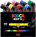 POSCA uni-ball 183208 - POSCA Marker MOPR PCM-22, 8er Set, runde Stempelspitze...