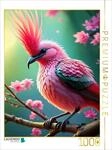 CALVENDO Puzzle EIN bunter Paradiesvogel mit pinkfarbenen Federkamm inmitten zarten