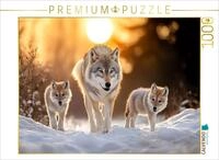 CALVENDO Puzzle W&ouml;lfe | 1000 Teile Lege-Gr&ouml;&szlig;e 64 x 48 cm Foto-Puzzle f&uuml;r