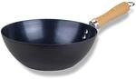Fackelmann Wok-Pfanne &Oslash; 26 cm &ndash; Karbonstahl mit 2-facher...