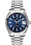 GANT G161020 Eastham Herrenuhr Edelstahl silberfarben mit blauem Sunray Zifferblatt,