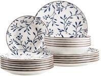 M&Auml;SER Serie Olive, Geschirrset 18-teilig &ndash; Modernes Teller Set f&uuml;r 6...