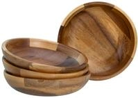 Creatable, 21576, Serie Akazienholz - Nature Collection, 4-teiliges Geschirrset,
