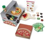 Melissa & Doug - Holz-Pizzeria, 41-teilig, Pizza-Set f&uuml;r das Rollenspiel, F&uuml;r