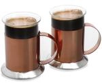 La Cafeti&egrave;re Glas 2ml poliertes Kupfer Finish Glas Tassen, 2er Set