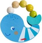 HABA Greifling Rasselwal &ndash; Baby Holzspielzeug & Rassel ab 6 Monate &ndash; Montessori